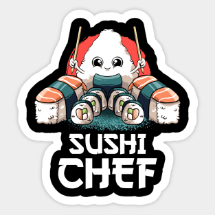 Sushi Chef Sushi Lovers Kawaii Food Japanese Anime Sushi Sticker